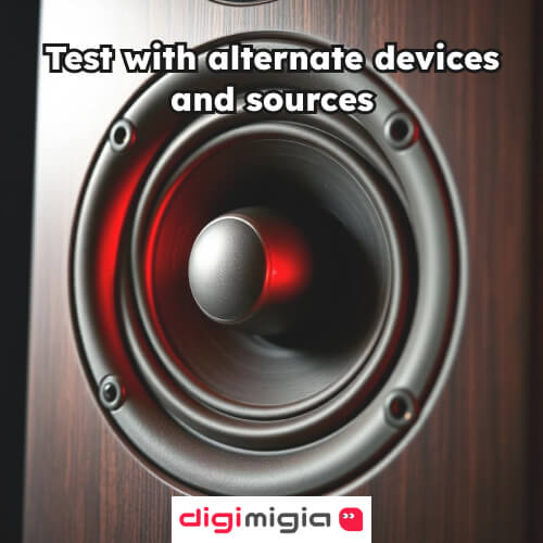 clicking sound from speakers